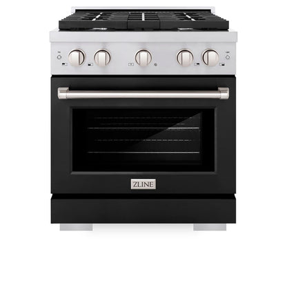 ZLINE 30 in. 4.2 cu. ft. Paramount Gas Range with 4 Burner Cooktop and Convection Gas Oven in Stainless Steel (SGR30)