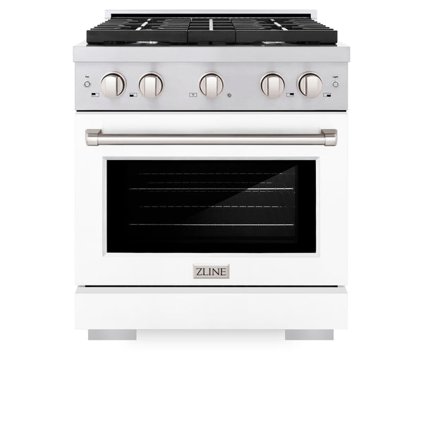 ZLINE 30 in. 4.2 cu. ft. Paramount Gas Range with 4 Burner Cooktop and Convection Gas Oven in Stainless Steel (SGR30)