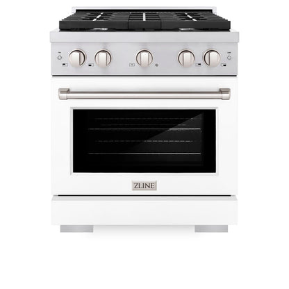 ZLINE 30 in. 4.2 cu. ft. Paramount Gas Range with 4 Burner Cooktop and Convection Gas Oven in Stainless Steel (SGR30)