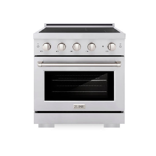 ZLINE 30 in. 4.2 cu. ft. Paramount Induction Range with 4 Element Cooktop and Electric Convection Oven in Stainless Steel (SINR30)