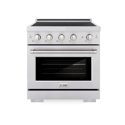 ZLINE 30 in. 4.2 cu. ft. Paramount Induction Range with 4 Element Cooktop and Electric Convection Oven in Stainless Steel (SINR30)