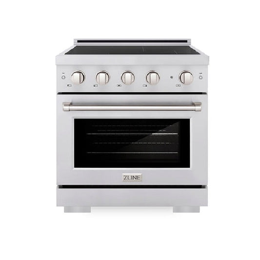 ZLINE 30 in. 4.2 cu. ft. Paramount Induction Range with 4 Element Cooktop and Electric Convection Oven in Stainless Steel (SINR30)