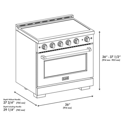 ZLINE 30 in. 4.2 cu. ft. Paramount Induction Range with 4 Element Cooktop and Electric Convection Oven in Stainless Steel (SINR30)