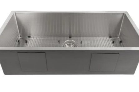 ZLINE 33" MERIBEL UNDERMOUNT SINGLE BOWL STAINLESS STEEL KITCHEN SINK WITH BOTTOM GRID (SRS-33)