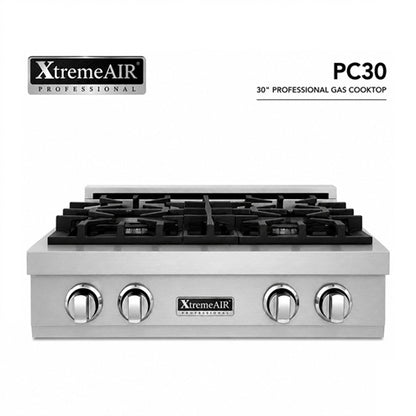 XTA-PC30, 30" PROFESSIONAL GAS COOKTOP