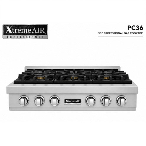XTA-PC36, 36" PROFESSIONAL GAS COOKTOP