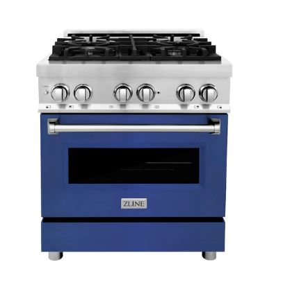 ZLINE 30 in. 4.0 cu. ft. Legacy Dual Fuel Range with 4 Burner Gas Cooktop and Electric Convection Oven in Stainless Steel