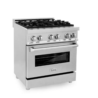 ZLINE 30 in. 4.0 cu. ft. Legacy Dual Fuel Range with 4 Burner Gas Cooktop and Electric Convection Oven in Stainless Steel