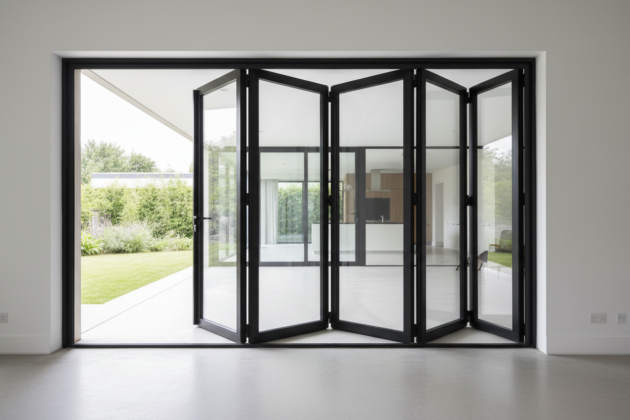 Aluminum Bifold Patio Door - 168" wide - 5 panels