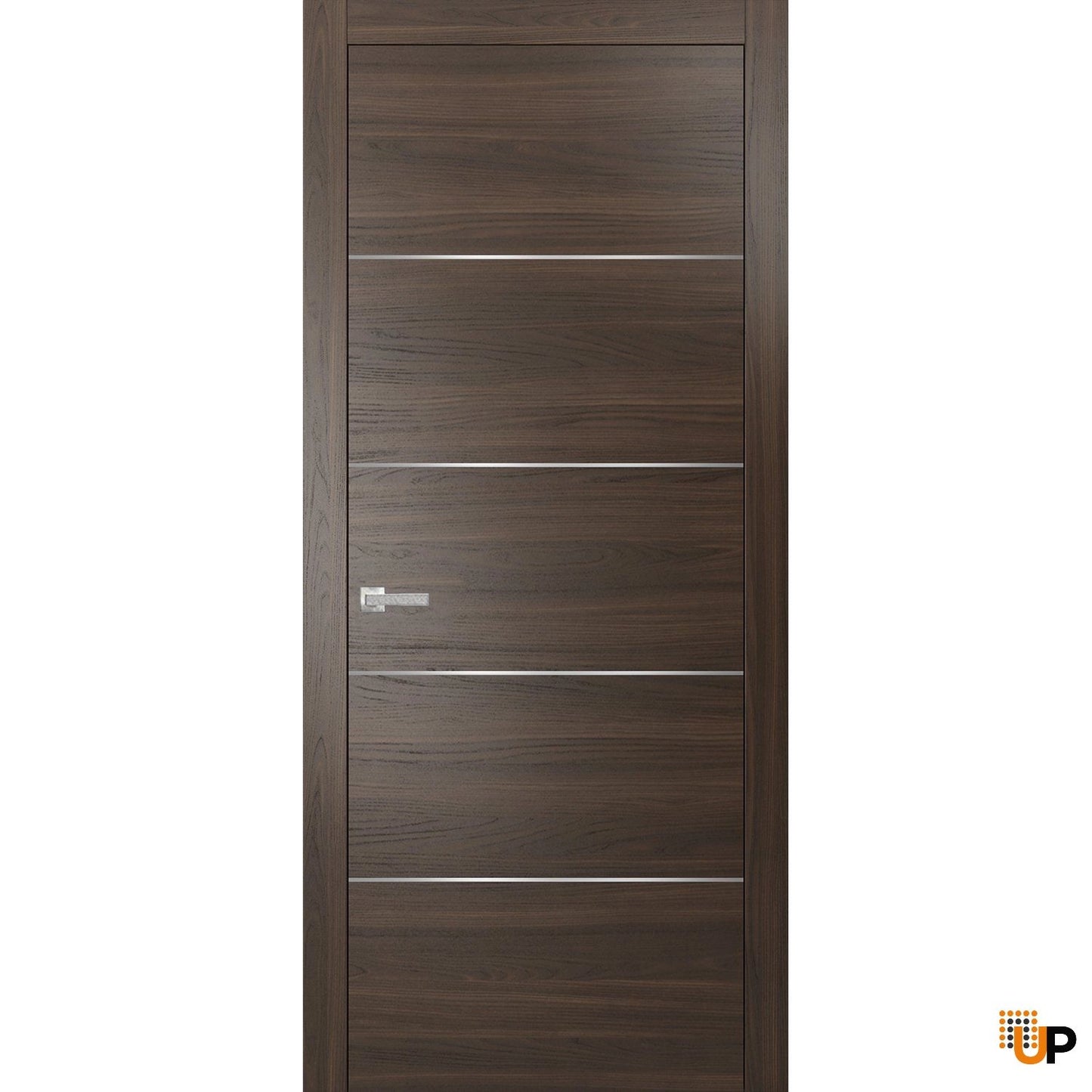 Planum 0020 Chocolate Ash, Single solid wood with honeycomb modern interior swing door