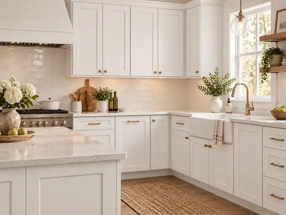 Frameless White Shaker Cabinet