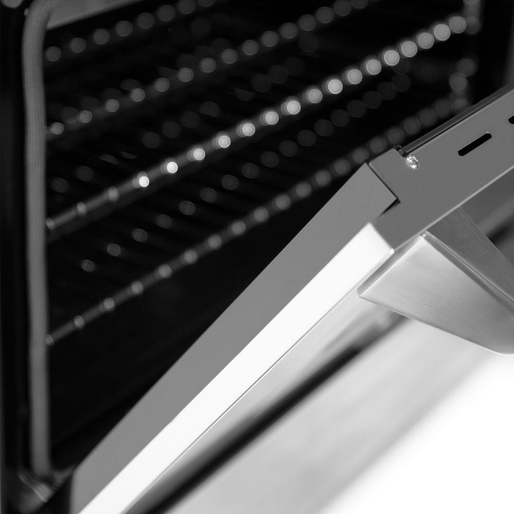 ZLINE 48 in. 6.0 cu. ft. Legacy Dual Fuel Range with 7 Burner Gas Cooktop and 2 Electric Ovens in Stainless Steel with Satin Stainless Steel Doors