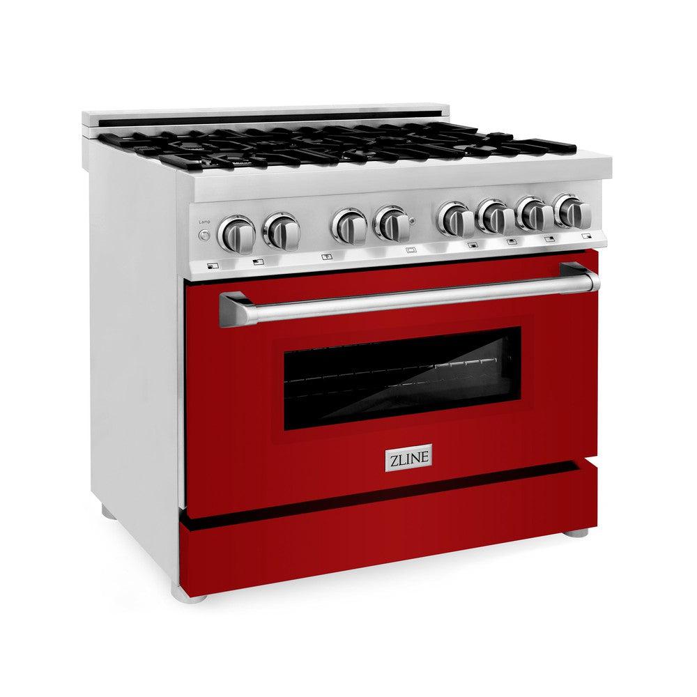 ZLINE 36 in. 4.6 cu. ft. Legacy Dual Fuel Range with 6 Burner Gas Cooktop and Electric Convection Oven in Stainless Steel