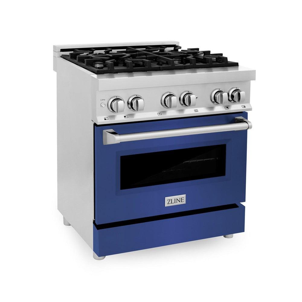 ZLINE 30 in. 4.0 cu. ft. Legacy Dual Fuel Range with 4 Burner Gas Cooktop and Electric Convection Oven in Stainless Steel