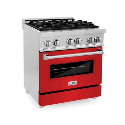 ZLINE 30 in. 4.0 cu. ft. Legacy Dual Fuel Range with 4 Burner Gas Cooktop and Electric Convection Oven in Stainless Steel