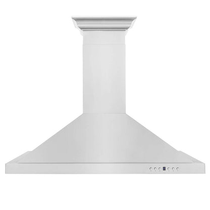 ZLINE Convertible Vent Wall Mount Range Hood in Stainless Steel with Crown Molding