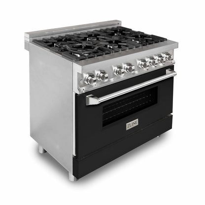 ZLINE 36 in. 4.6 cu. ft. Legacy Dual Fuel Range with 6 Burner Gas Cooktop and Electric Convection Oven in Stainless Steel